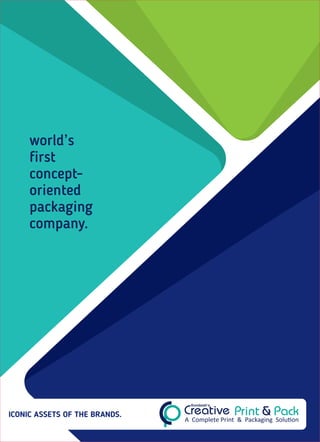 ICONIC ASSETS OF THE BRANDS.
world’s
ﬁrst
concept-
oriented
packaging
company.
 