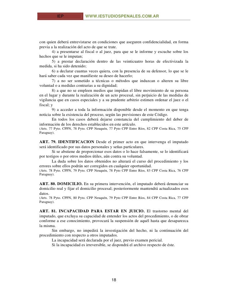 Código Procesal Penal de Corrientes. www.iestudiospenales 
