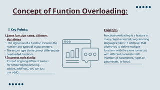 CPPVirtual Function Function Overloading | PPTX