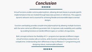 CPPVirtual Function Function Overloading | PPTX
