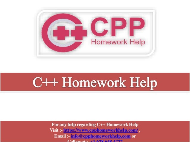 For any help regarding C++ Homework Help
Visit :- https://www.cpphomeworkhelp.com/ ,
Email :- info@cpphomeworkhelp.com or
 
