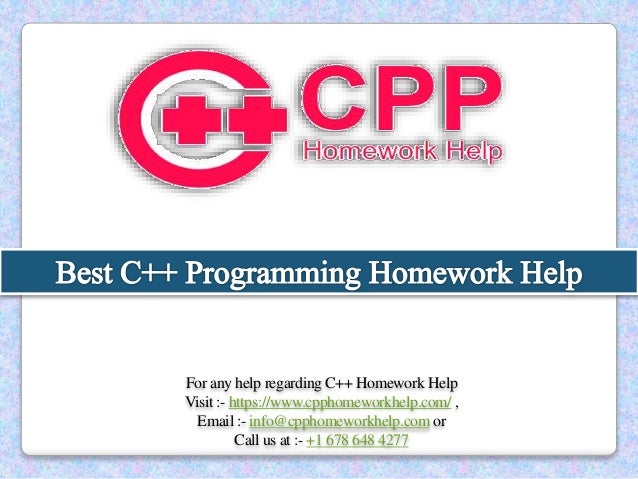 For any help regarding C++ Homework Help
Visit :- https://www.cpphomeworkhelp.com/ ,
Email :- info@cpphomeworkhelp.com or
Call us at :- +1 678 648 4277
 