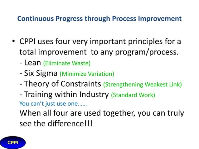 CPI Training overview