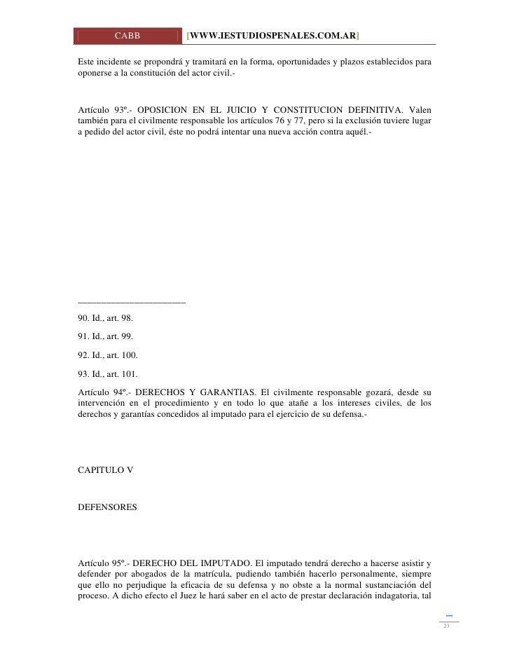 Código Procesal Penal de Jujuy. www.iestudiospenales.com.ar