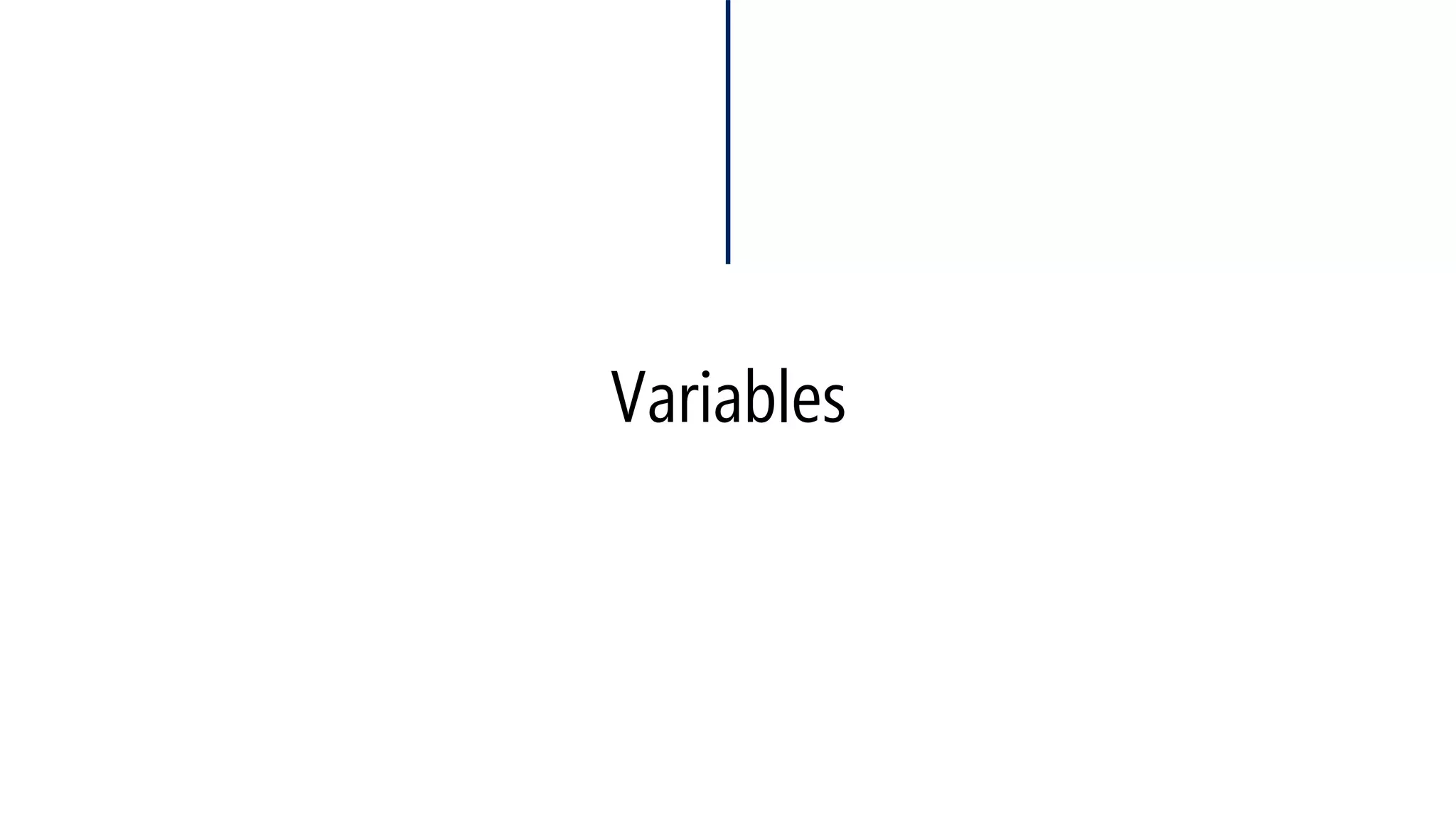 Variables  