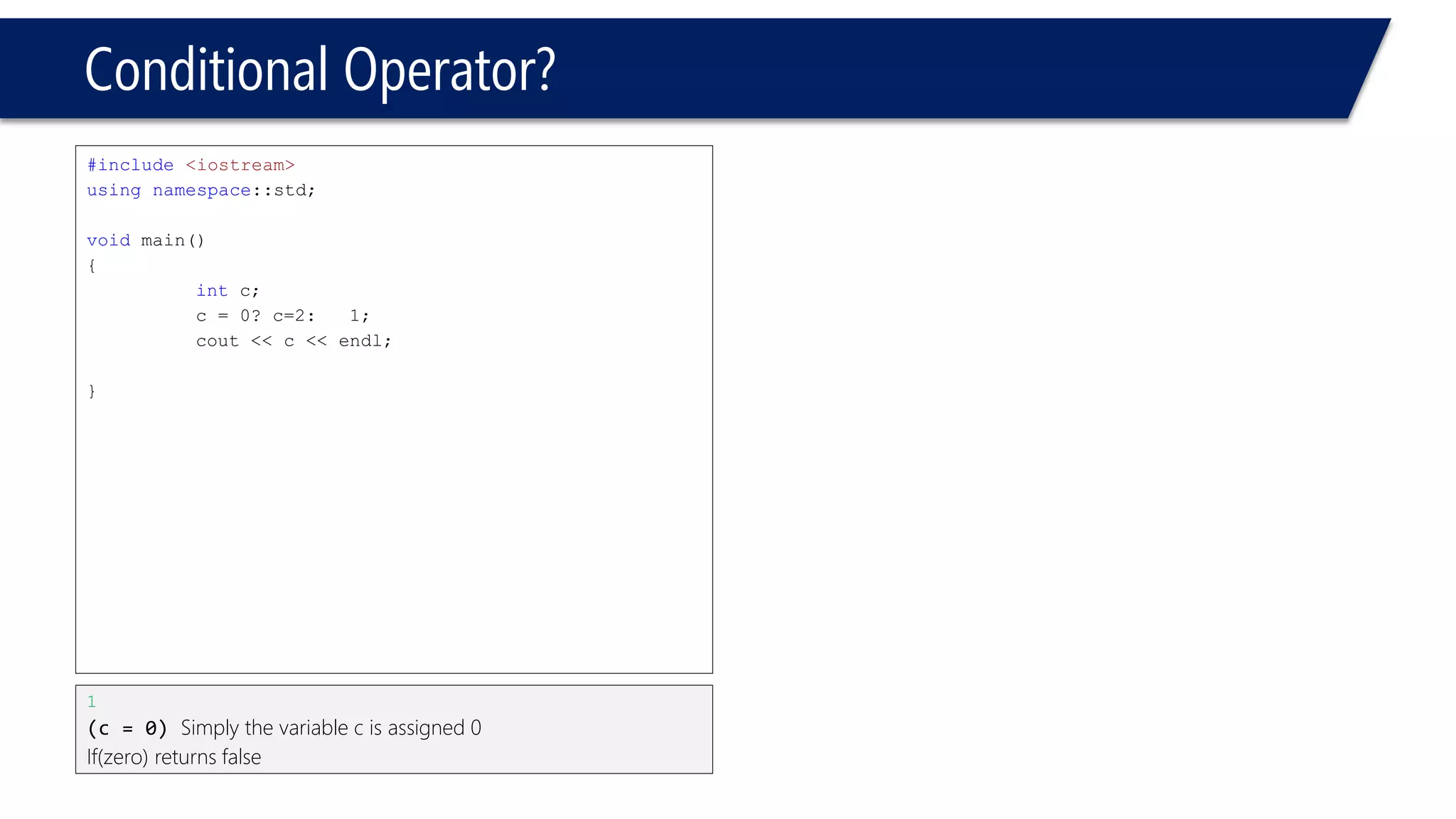Code Cracking 
#include<iostream> 
usingnamespace::std; 
voidmain() 
{ 
enumCars {Nissan,BMW,Mercedes, Ferrari,Renault=Nissan--}; Cars MyCar= Renault; 
} 
Compiler error Nissan-- 
#include<iostream> 
usingnamespace::std; 
voidmain() 
{ 
enumCars{Nissan,BMW,Mercedes,Ferrari,Renault++}MyCar=Nissan; 
} 
Compiler error Renault++, why?  
