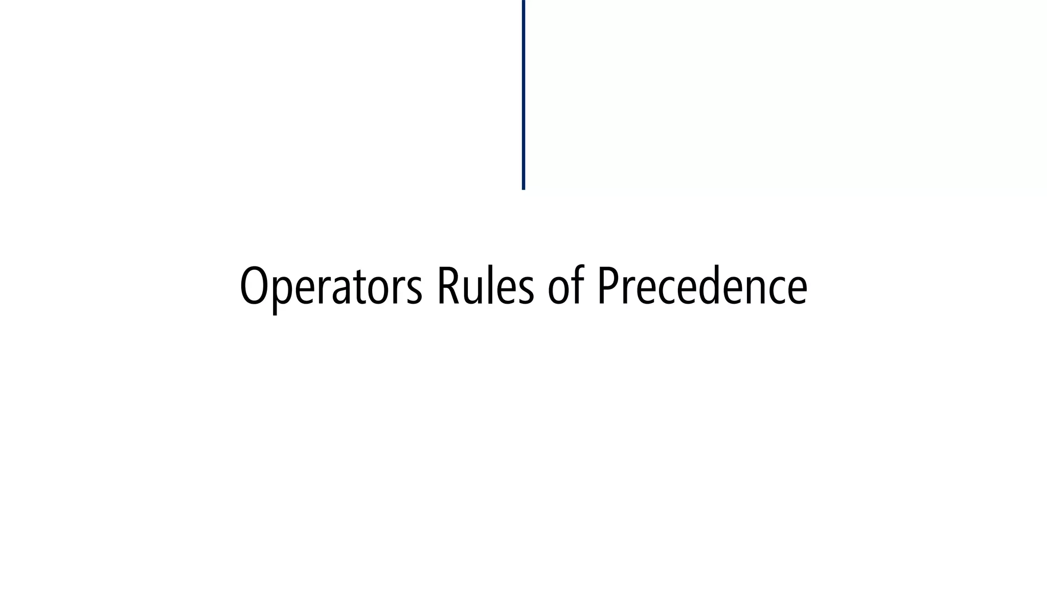 Operators  