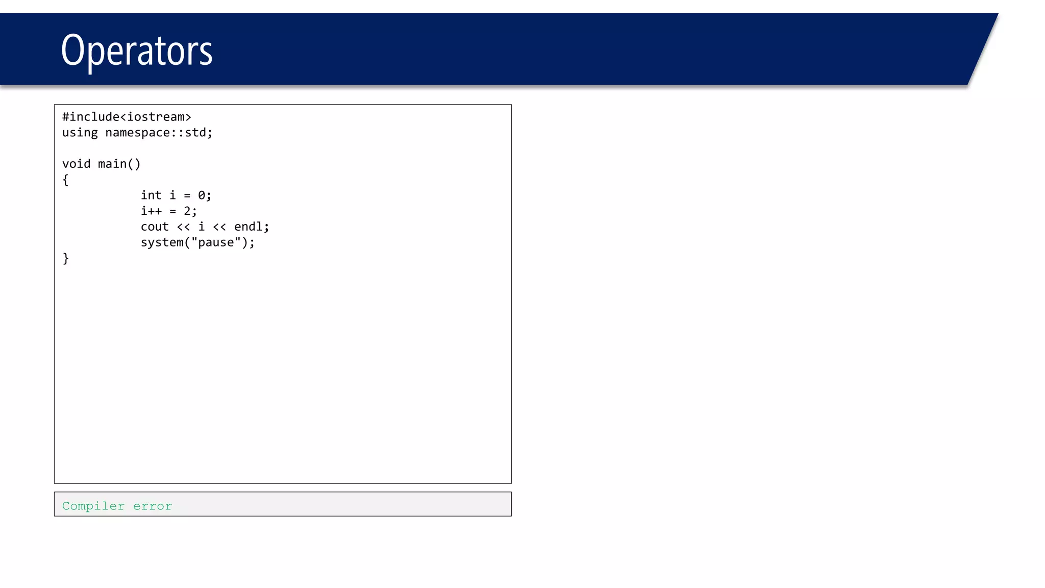 Relational Operators  