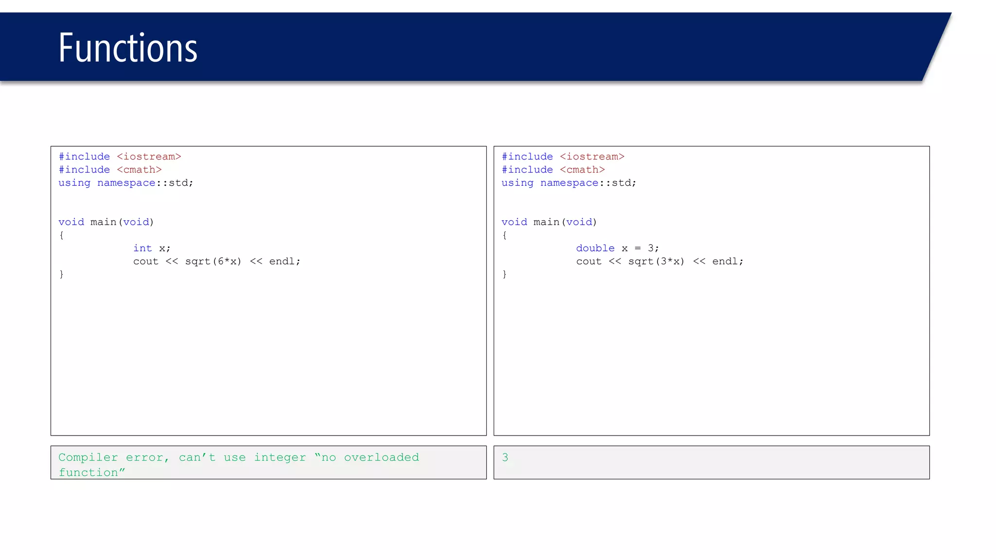 srand() 
•srand() 
–#include <cstdlib> 
–Give a starting value for the rand()function 
–Usually used once in program  