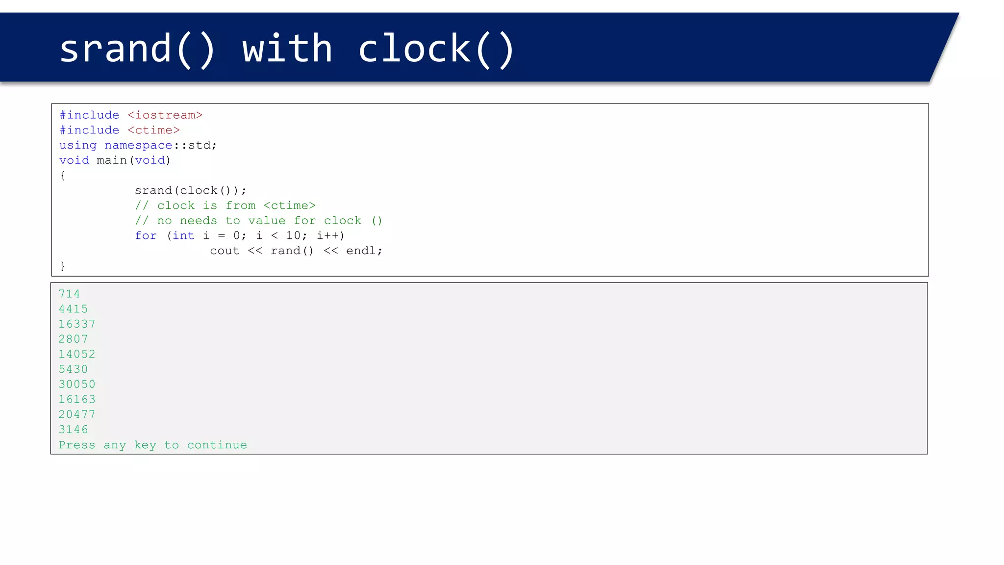 extern Storage 
•1st file 
•2ndfile 
#include<iostream> 
usingnamespace::std; 
voidmain(void) 
{ 
intMyGlobalVar; 
} 
#include<iostream> 
usingnamespace::std; 
voidmain(void) 
{ 
extern intMyGlobalVar; 
} 
Compiler error, why? 
2 “main”s in the same project! that’s wrong! Any project in the world will only have one main  