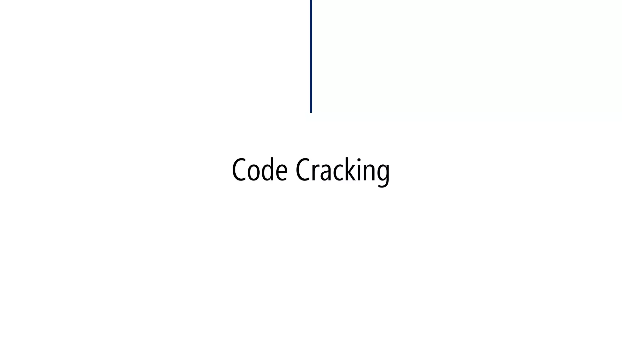 Code Cracking  