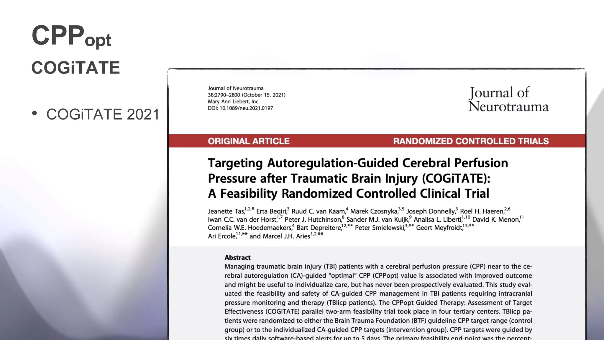 CPPopt
COGiTATE
• COGiTATE 2021
 