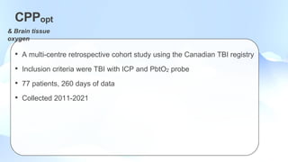 Optimal Cerebral Perfusion Pressure | PPTX