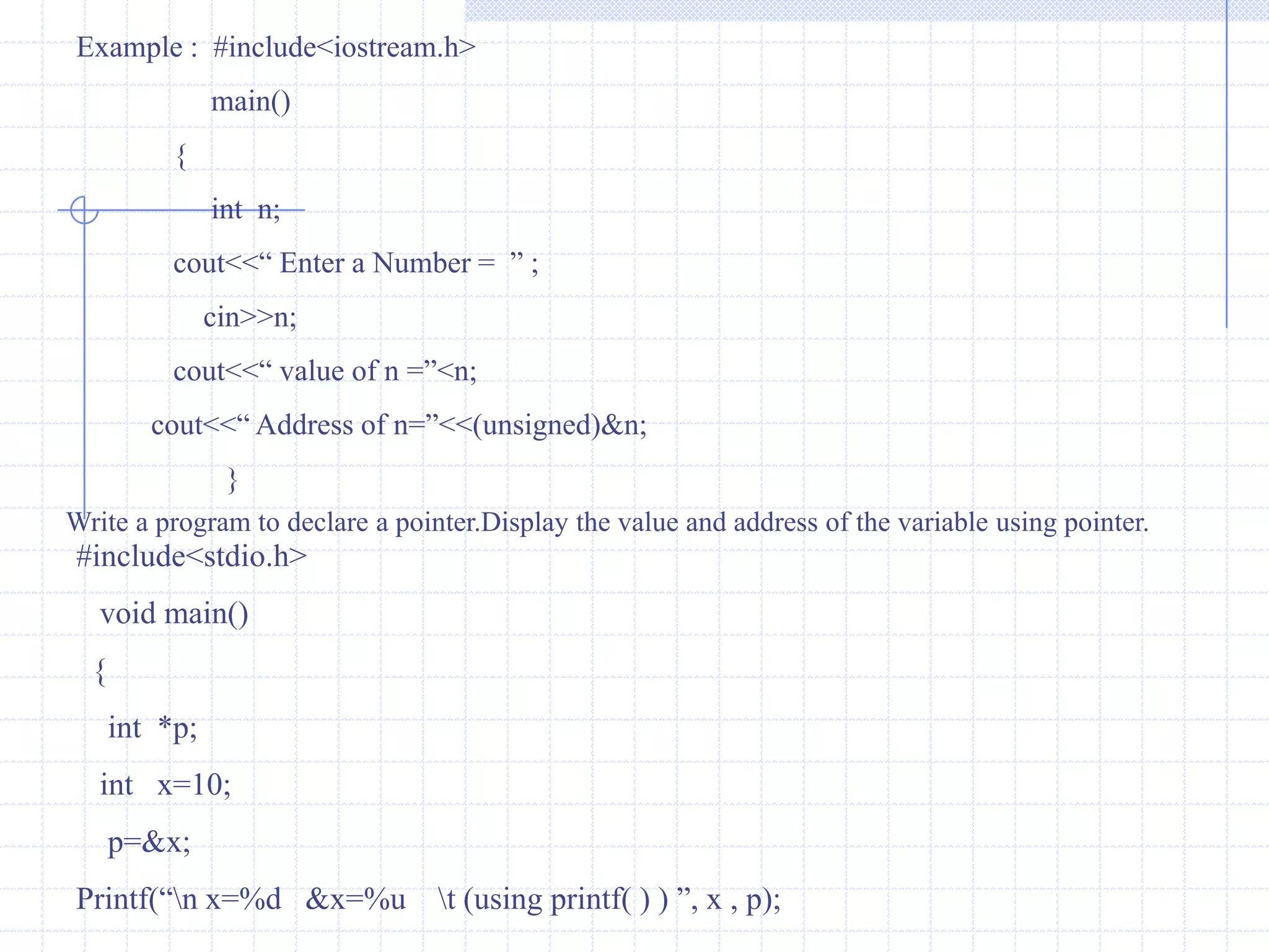 public:                     B( )                  {                     cout<<“ This Zero Argument Constructor of  B : ”;                    }              ~B( )              {                  cout<<“\n This is Destructor of  B : ”;                }       };Class  C : public A,public B    //   Derivation  of  class                     C( )                  {                     cout<<“ This Zero Argument Constructor of derived class C  :  ”;                    }};