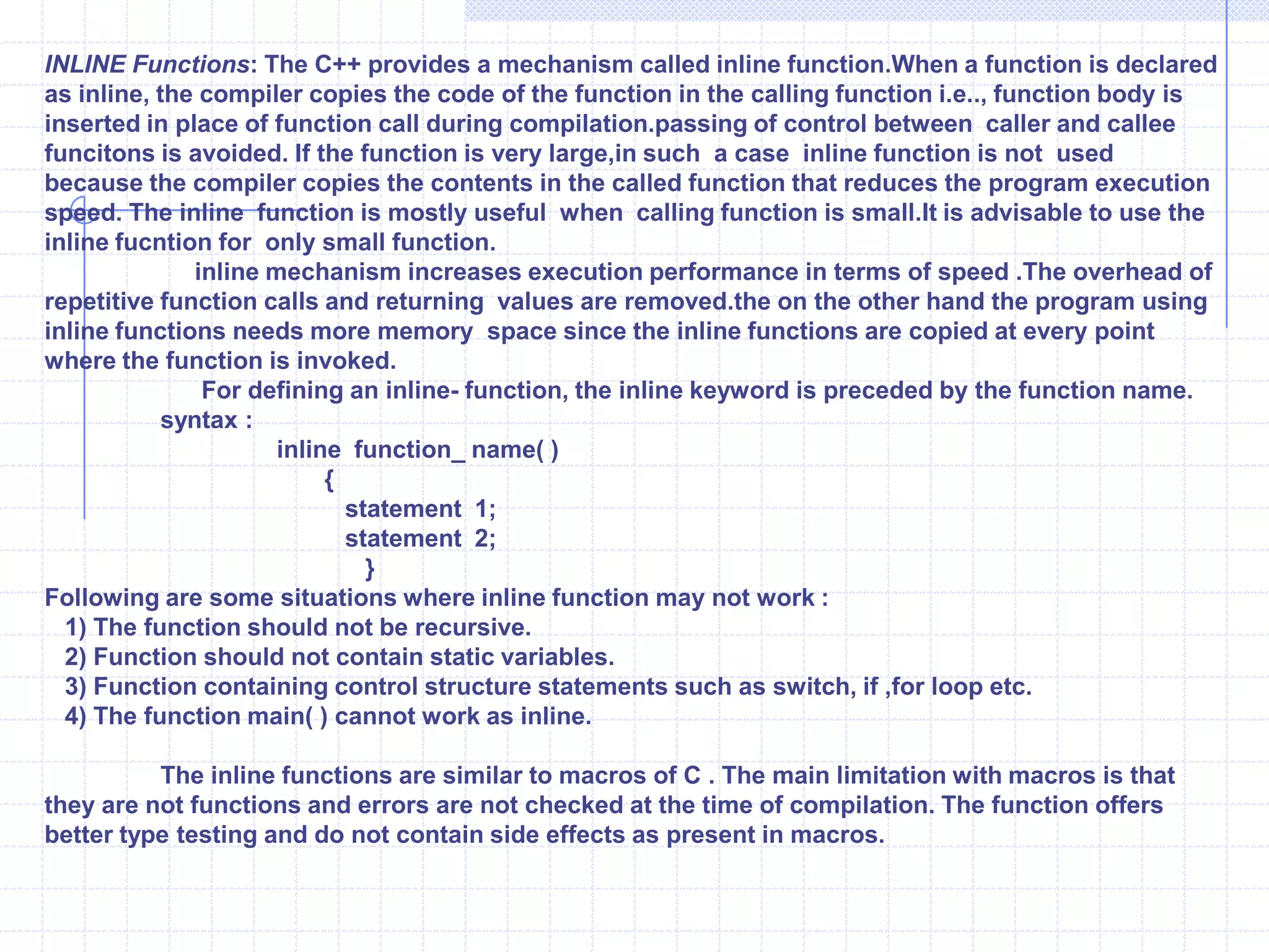 Ex ample for (To pass the value of variable  by value,reference,and address and display the result) :#include<Iostream.h>#include<conio.h>#include<process.h> void main() {    void funA(int  s);    void  funB(int  &);    void  funC(int  *);      int s=4;        funA(s);   cout<<“\n Value of s =”<<s;   cout<<“Address of s  :”<<unsigned(&s);        funB(s);  cout<<“\n Value of s =”<<s;   cout<<“Address of s  :”<<unsigned(&s);                    funC(&s);                                      cout<<“\n Value of s =”<<s;   cout<<“Address of s  :”<<unsigned(&s);                }       void  funA(int  i)           {                i++;                 }          void  funB(int  &k)            {                       k++;                    }     void funC(int  *j)           {               ++*j;              }