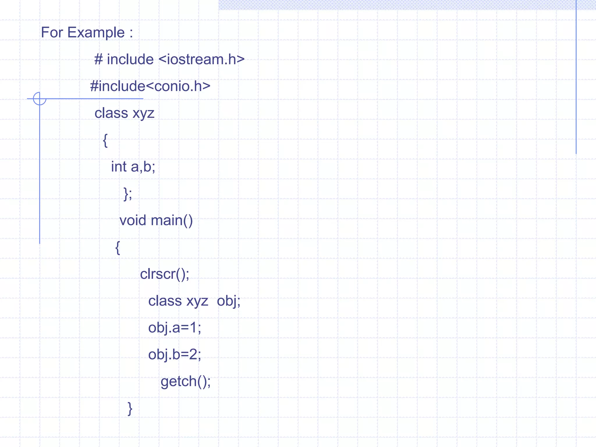 Example : #include<iostream.h>              #include<conio.h>              #define SQUARE(v)   v*v                inline float square(float  j)                  {                      return  (j*j);                      }                 void main( )                  {                     clrscr();                    int  p=3,q=4,r,s;                     r=SQUARE(++p);                     s=square(++q);                      cout<<“ r =”<<r<<“\n”<< “s= “<<s;                     }