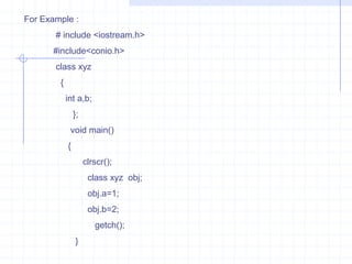 Example : #include<iostream.h>              #include<conio.h>              #define SQUARE(v)   v*v                inline float square(float  j)                  {                      return  (j*j);                      }                 void main( )                  {                     clrscr();                    int  p=3,q=4,r,s;                     r=SQUARE(++p);                     s=square(++q);                      cout<<“ r =”<<r<<“\n”<< “s= “<<s;                     }