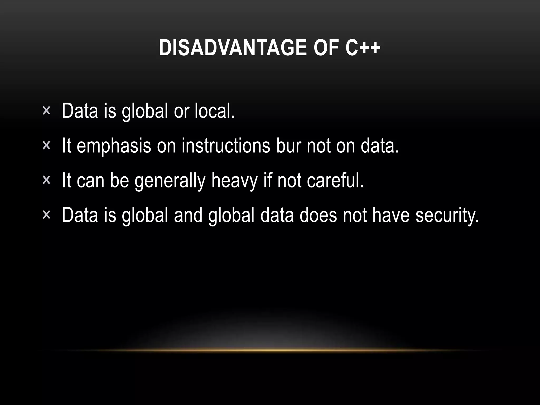 C++ Overview PPT | PPTX