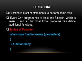 C++ Overview PPT | PPTX