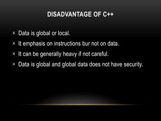 C++ Overview PPT | PPTX