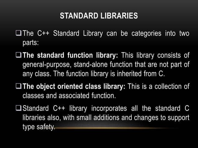 C++ Overview PPT | PPTX