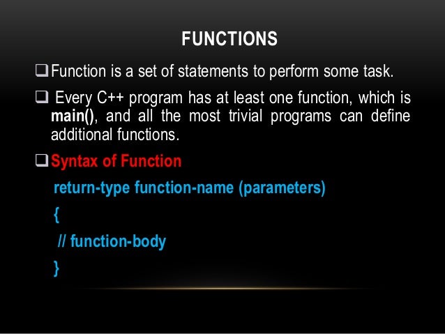 C++ Overview PPT