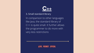 C++ Presentation for School and College. Advantages and Disadavantages ...