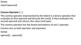 overview of c, history, structure, data types, tokens in c, constants ...