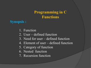 C and C++ functions | PPT
