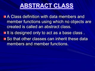 Abstract Base Class and Polymorphism in C++ | PPT