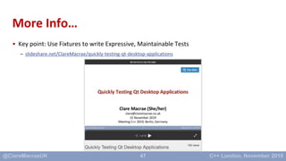 C++ Testing Techniques Tips and Tricks - C++ London | PPTX
