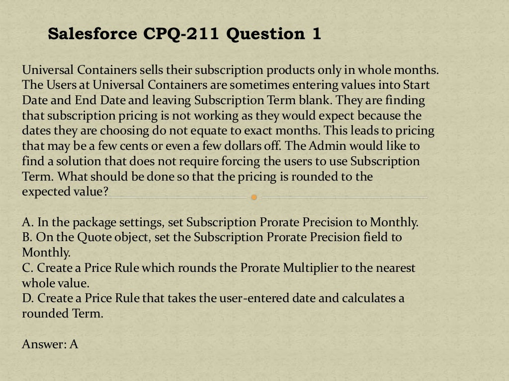 CPQ-301 Antworten