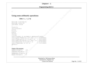 C++ practical lab | PDF