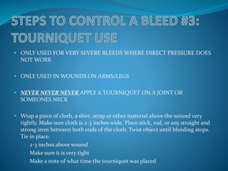 Cpr, choking, bleeding emergencies | PPTX