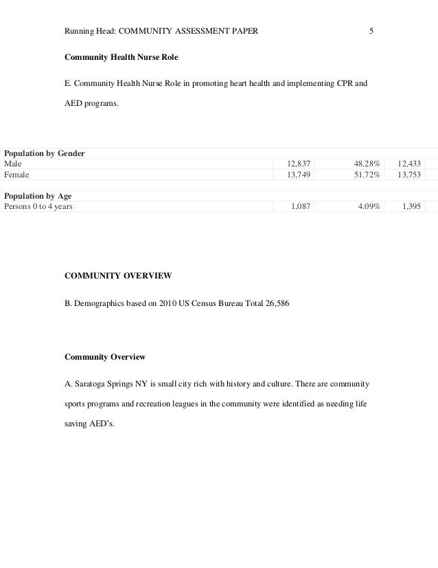 Community assessment paper