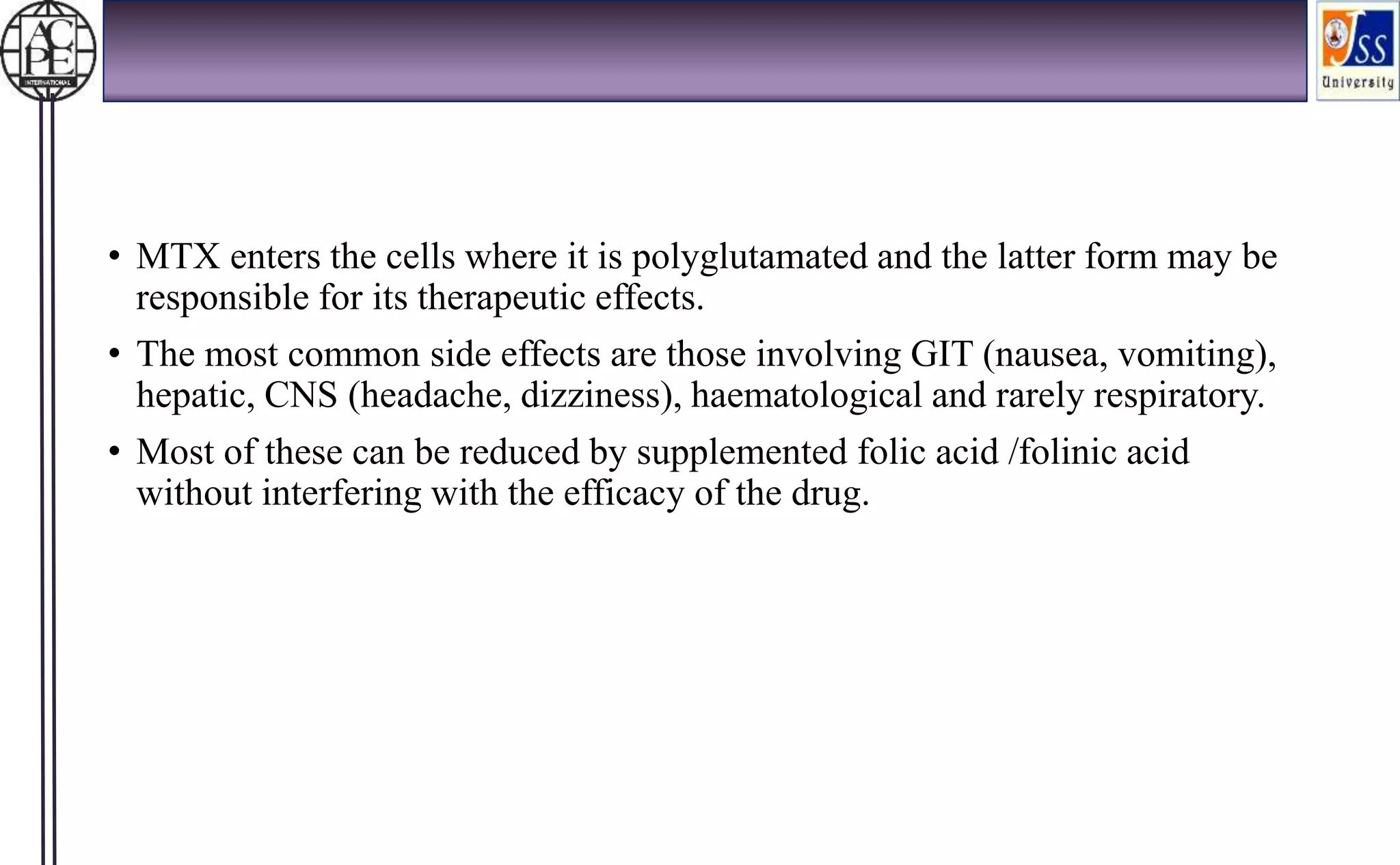 Case Presentation on Methotrexate Induced bone marrow suppression | PPTX
