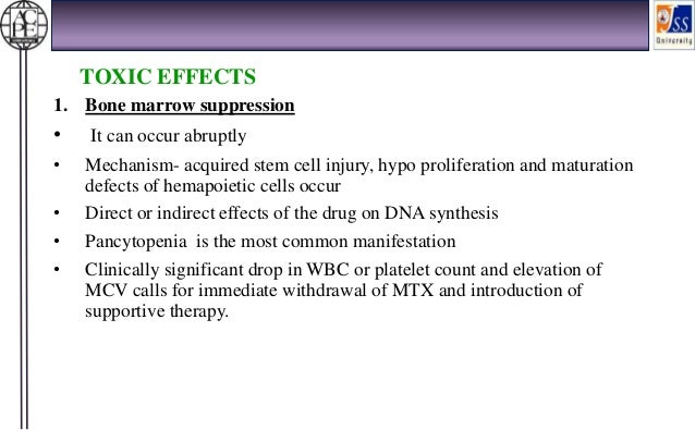 Case Presentation on Methotrexate Induced bone marrow suppression Case Presentation on Methotrexate Induced bone marrow suppression