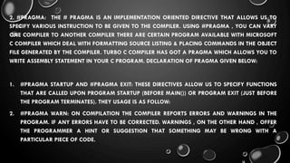 Preprocessor Directive in C | PDF | Programming Languages | Computing