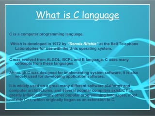 C presentation | PPT