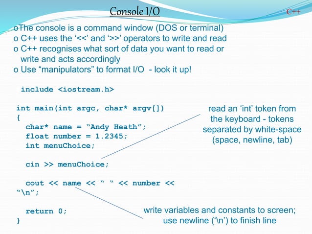 Presentation on C++ Programming Language | PPT