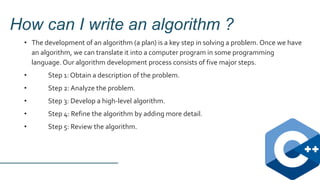 Algorithms and how to write an algorithms | PPT