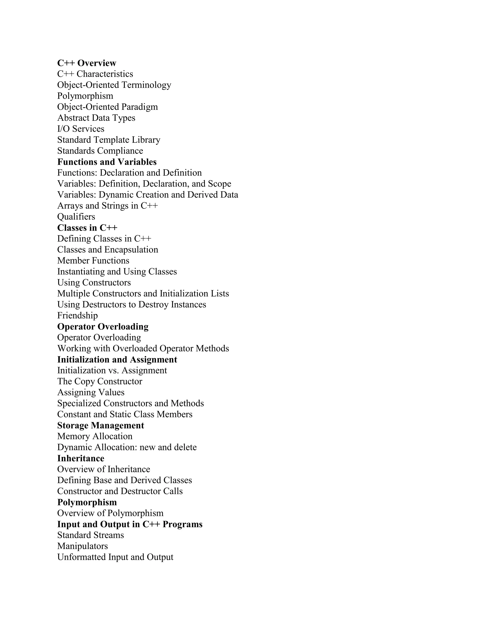 C++ prgg lang syllabus[1] | PDF