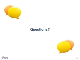 Questions?
63
 