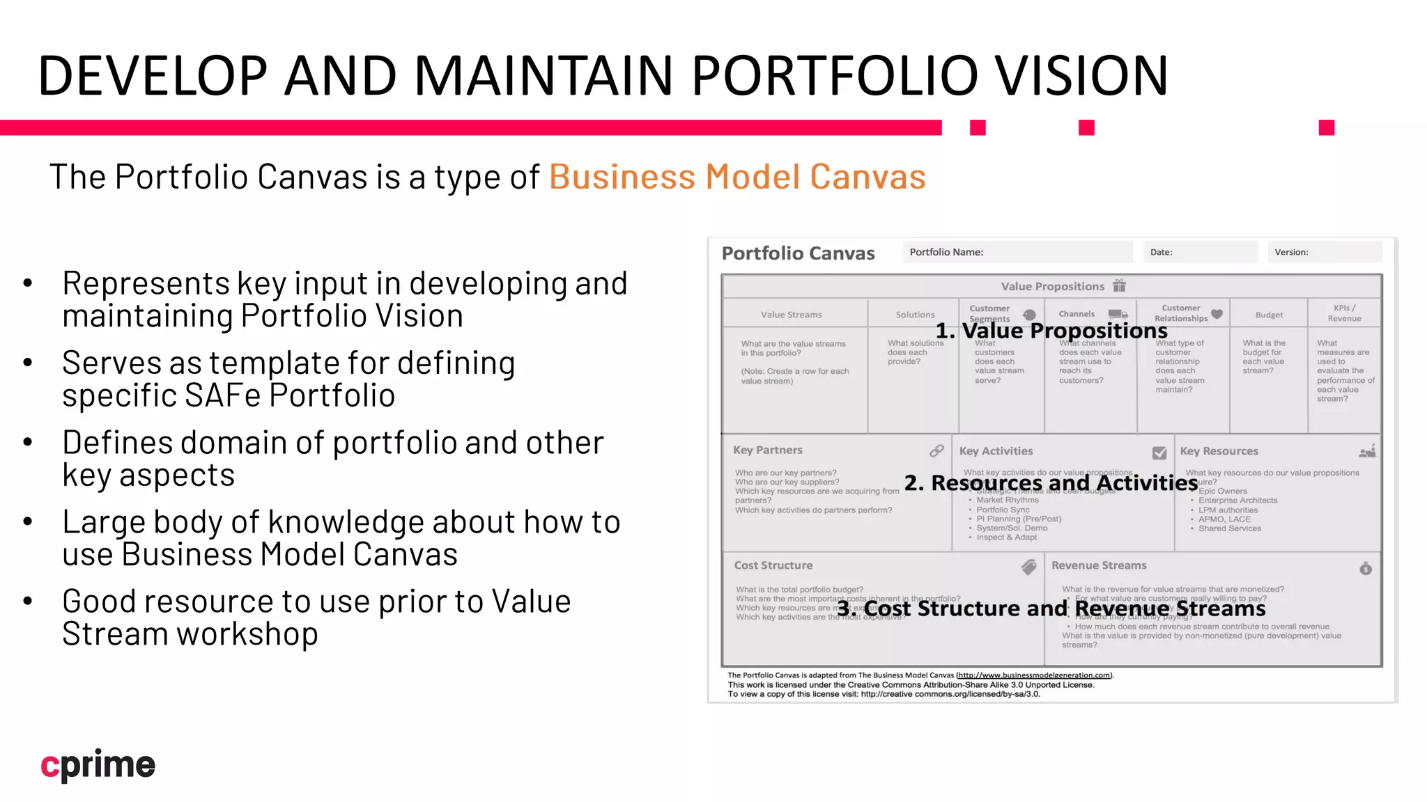 DEVELOP AND MAINTAIN PORTFOLIO VISION
•
•
•
•
•