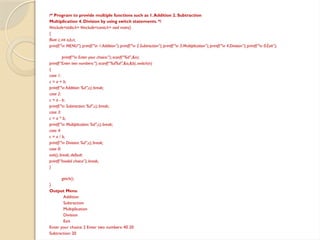 cs3362 c programming and data structures | PPTX