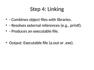 C program Execution flow(details about execution flow components) | PPTX