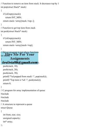 C program for array implementation of stack#include stdio.h.pdf