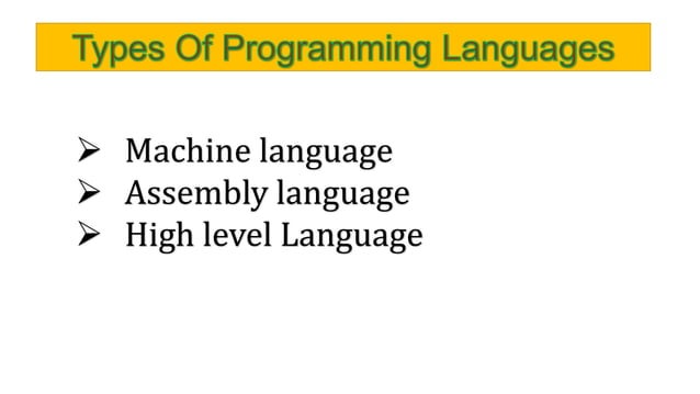 Types of Programming Languages | PPT