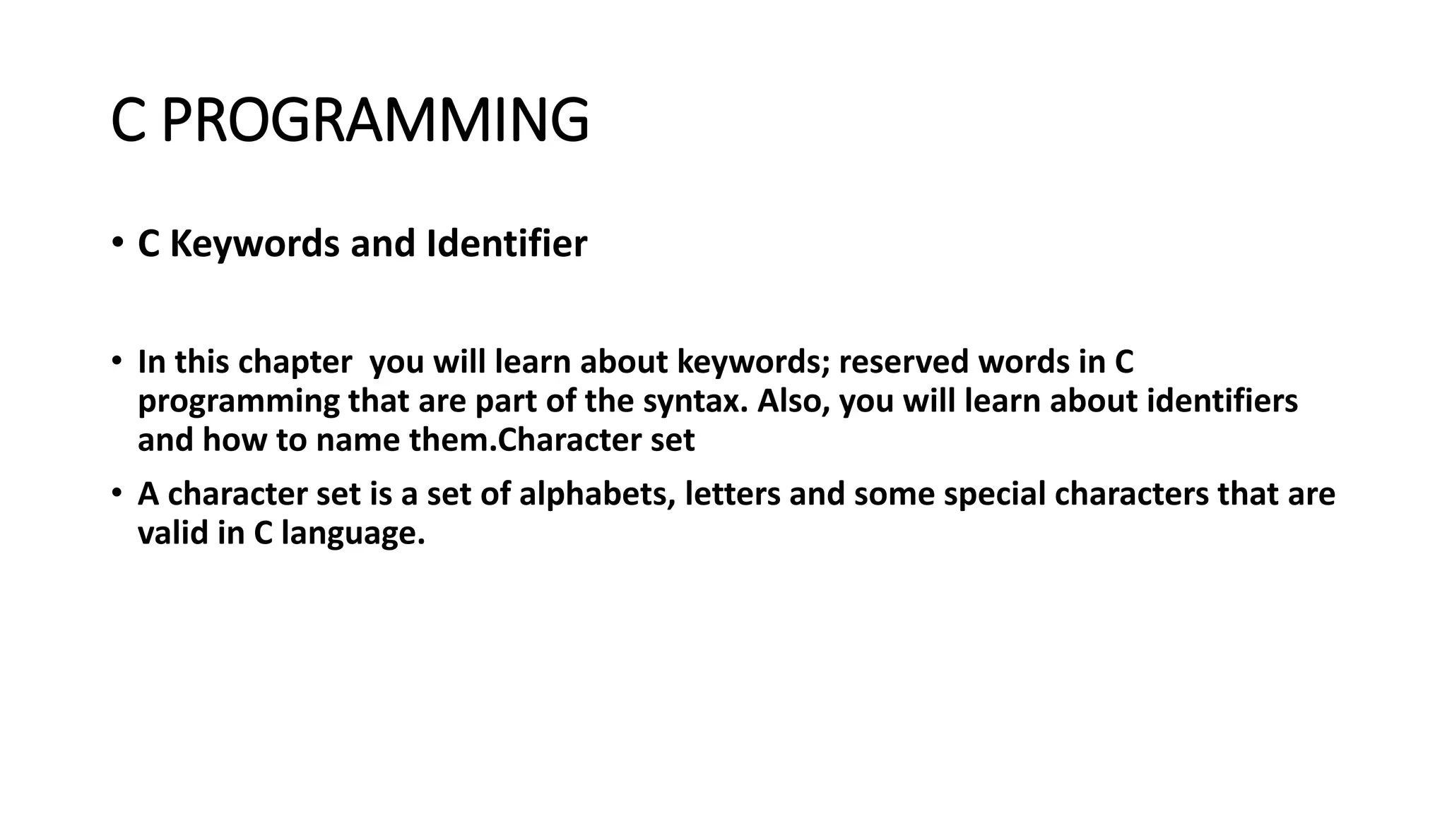 C PROGRAMING.pptx | Free Download