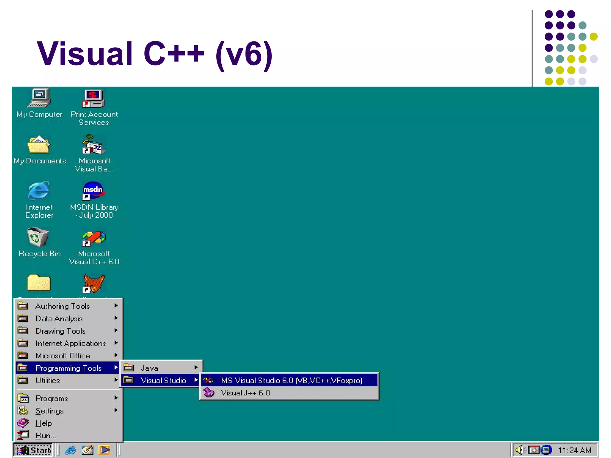 C dili ile programlama Turgay ERBAY 57
Visual C++ (v6)
 